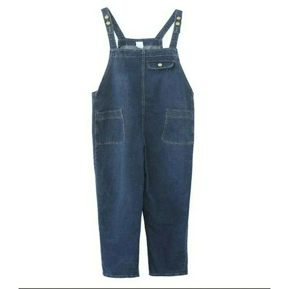 Soojun Vintage 90s Streetwear Large Stretch Denim Jean Overalls Blue Size M - Picture 6 of 12
